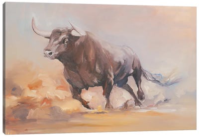 Toro Bravo VIII Canvas Art Print - Bull Art