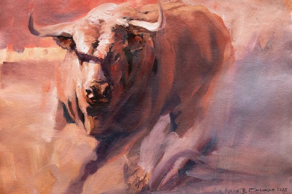 Bulls: Vita Brevis II (Study) by Zil Hoque