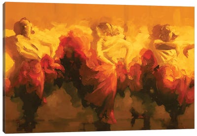 Cortejo Rojo I  Canvas Art Print - Flamenco Art