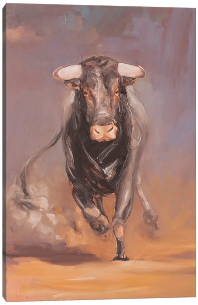 Toro Bravo IX  Canvas Art Print - Bull Art