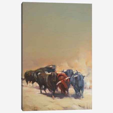 Stampede Canvas Print #ZHO42} by Zil Hoque Canvas Artwork