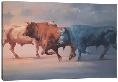 Against Light   Canvas Art Print - Bull Art