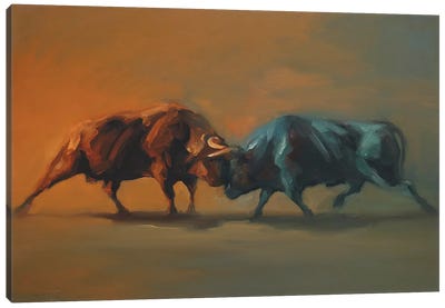Arcadians   Canvas Art Print - Bull Art