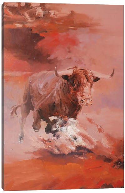 Corrida II   Canvas Art Print - Bull Art
