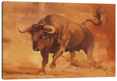 Toro Bravo IV Canvas Art Print - Zil Hoque