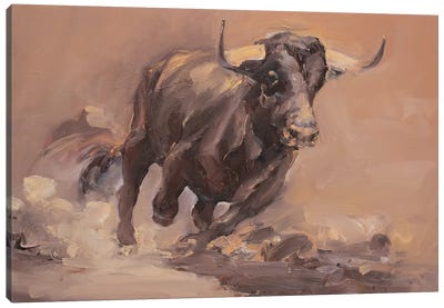 Toro Bravo VI  Canvas Art Print - Bull Art