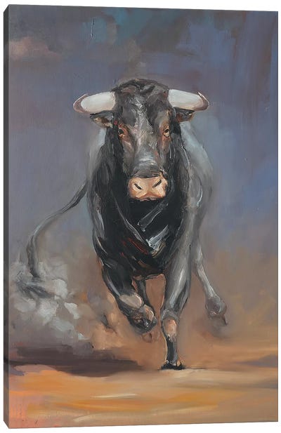 Toro Bravo VIII  Canvas Art Print - Bull Art