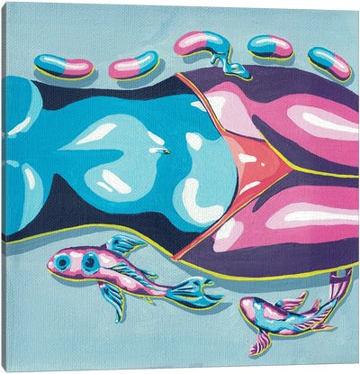 Claudio Canvas Art Print - Koi Fish Art