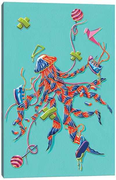 Vitriolic Foot Canvas Art Print - Psychedelic & Trippy Art