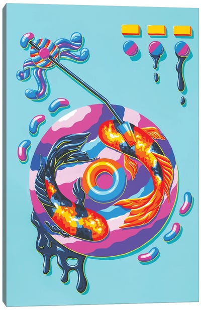Summer Player Canvas Art Print - Koi Fish Art
