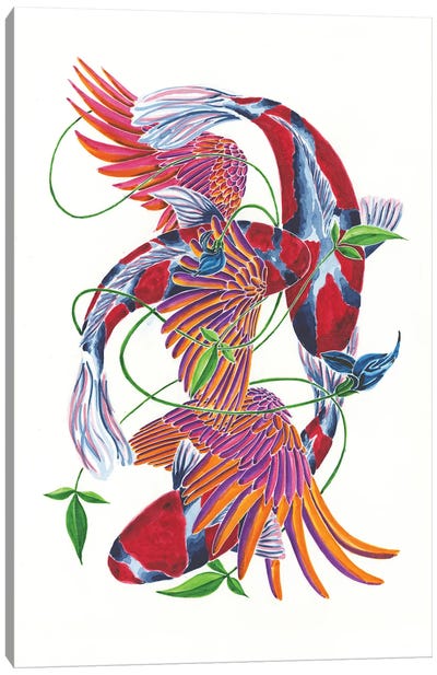 Structured Chaos VI Canvas Art Print - Koi Fish Art