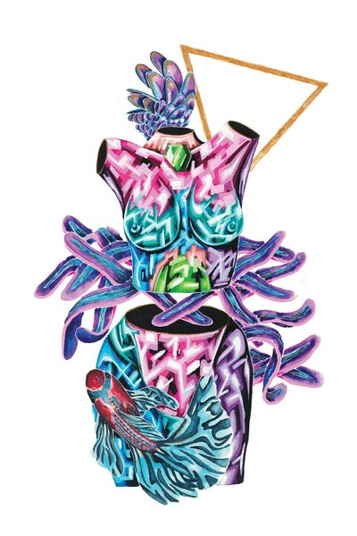 Treacherous Sensation III by Bobbziee framed canvas print