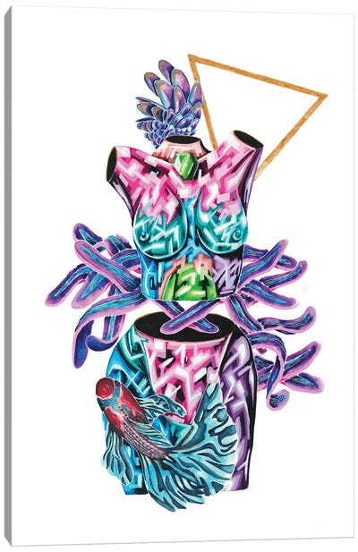 Treacherous Sensation III Canvas Art Print - Koi Fish Art