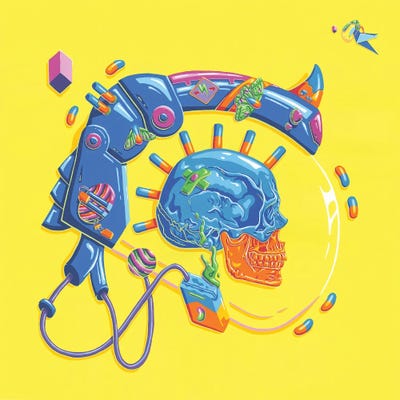 Facetious Sunflower by Bobbziee acrylic art print