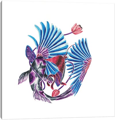 A Simple Complication IX Canvas Art Print - Koi Fish Art