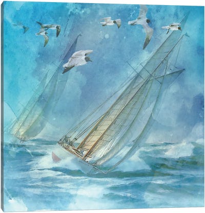 Coastal II Canvas Art Print - Gull & Seagull Art