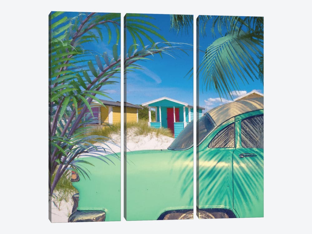 Ocean Drive II by Steve Hunziker 3-piece Canvas Print
