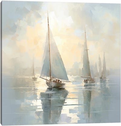 Silent Sailing, One Canvas Art Print - Steve Hunziker
