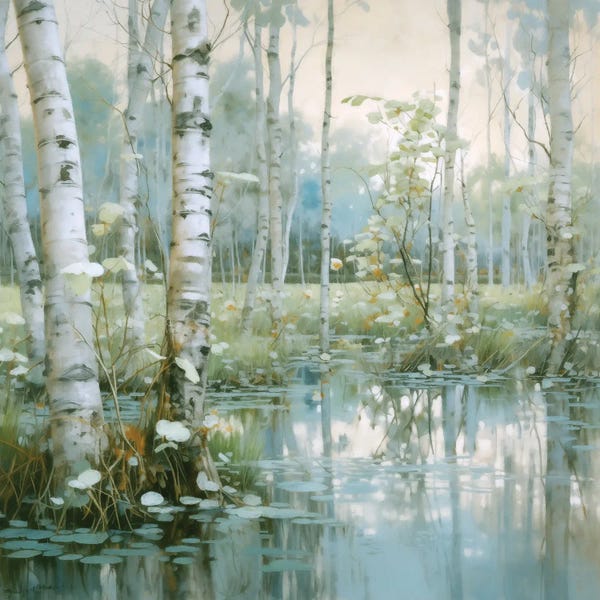 Birch Trees: Spring Birchwood by Steve Hunziker