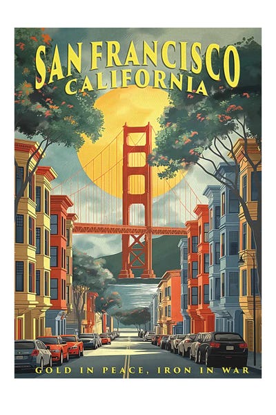 San Francisco Travel Posters: Vintage Poster XIII by Steve Hunziker