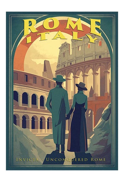 Rome Travel Posters: Vintage Poster XII by Steve Hunziker
