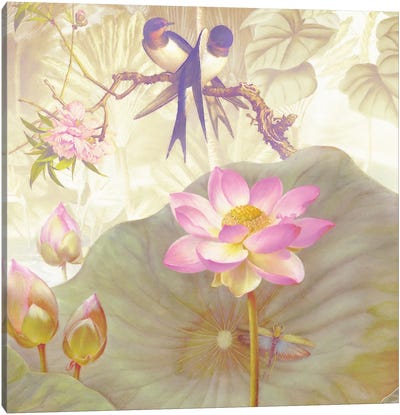 Lotus Sanctuary IV Canvas Art Print - Steve Hunziker
