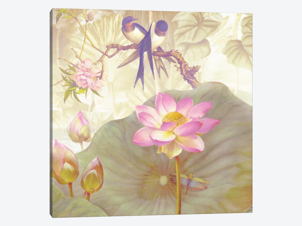 Lotus Sanctuary IV by Steve Hunziker 1-piece Canvas Wall Art