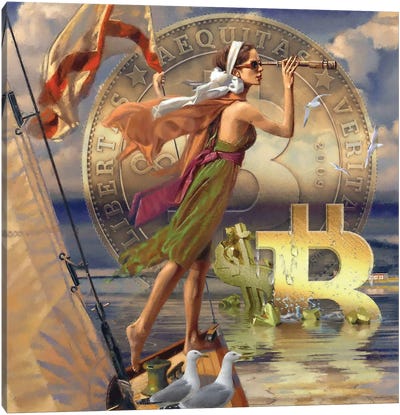 Bitcoindeco X Canvas Art Print - Money Art