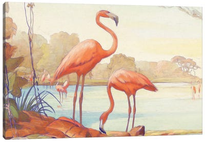 Paradise Found II Canvas Art Print - Flamingo Art