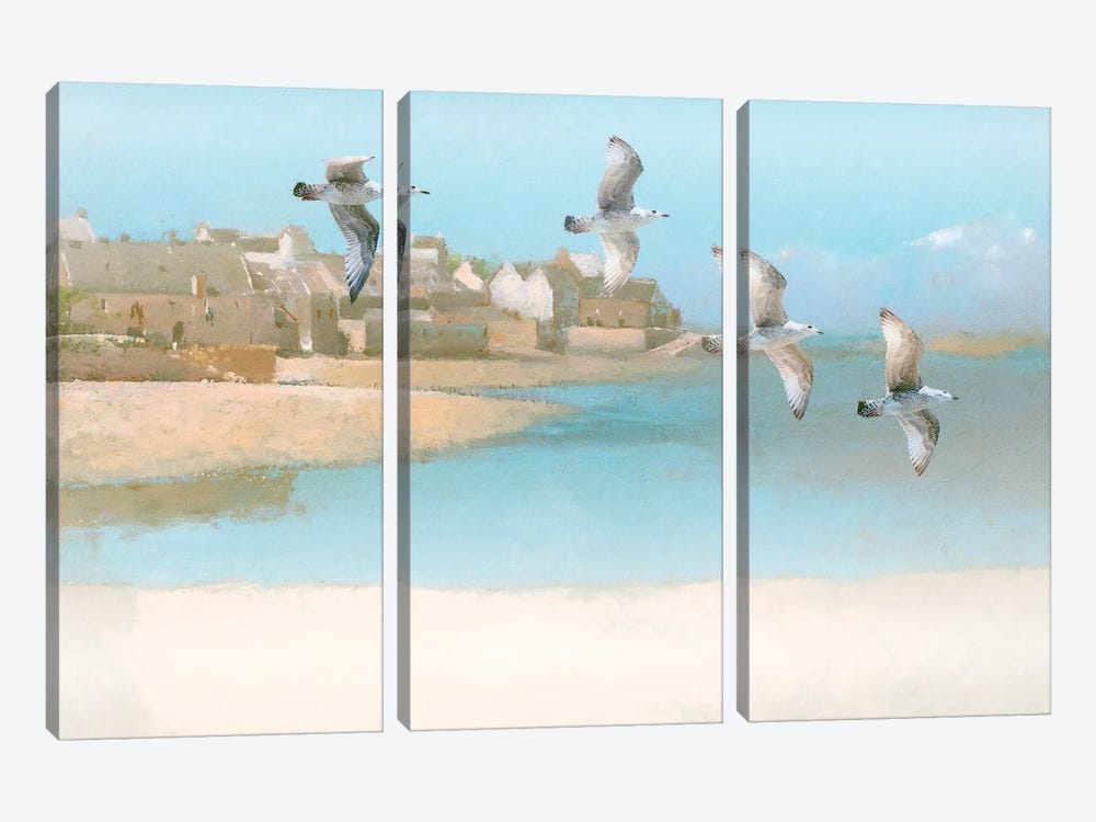 Sea Side Villagers II by Steve Hunziker 3-piece Canvas Art