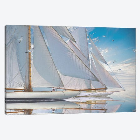 Smooth Sailing I Canvas Print #ZIK69} by Steve Hunziker Canvas Print