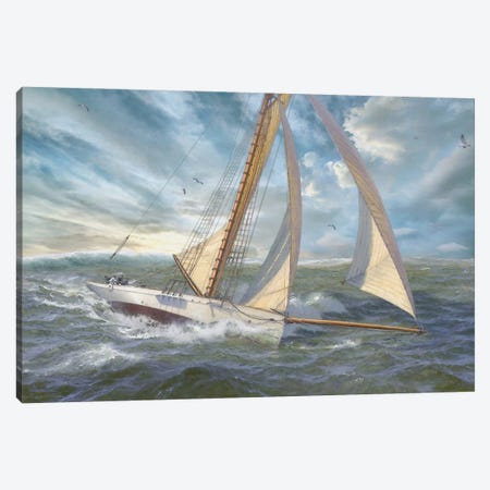 Smooth Sailing IV Canvas Print #ZIK71} by Steve Hunziker Canvas Artwork