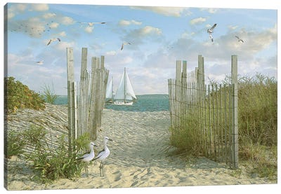 Summer Sands Canvas Art Print - Coastal Sand Dune Art