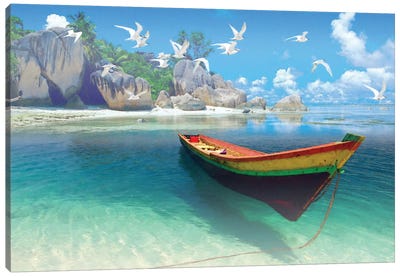 Tropical Shangrila I Canvas Art Print - Steve Hunziker
