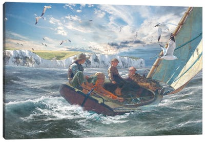 Windy Riders Canvas Art Print - Steve Hunziker