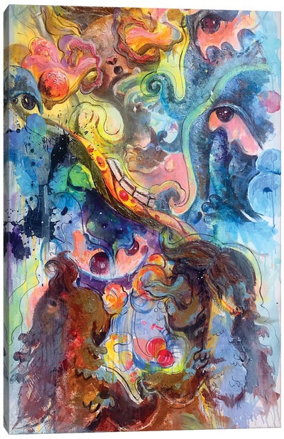 Case In Metro Canvas Art Print - Psychedelic Dreamscapes