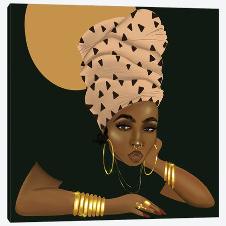 LaShonda and the Headwrap Canvas Print #ZLA15} by Zola Arts Canvas Art Print