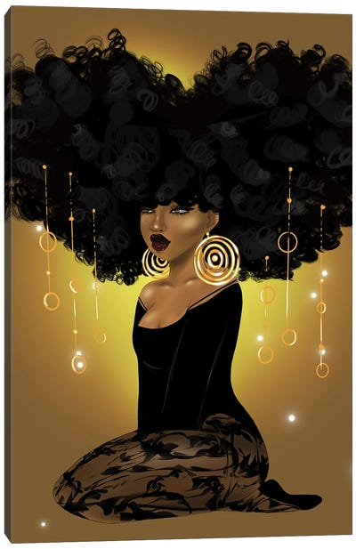 Honey Beams and Golden Dreams Canvas Art Print - #BlackGirlMagic
