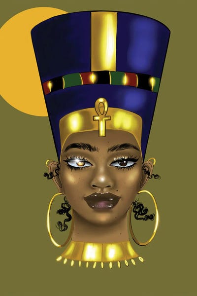 Brianna Nefertiti by Zola Arts framed canvas print