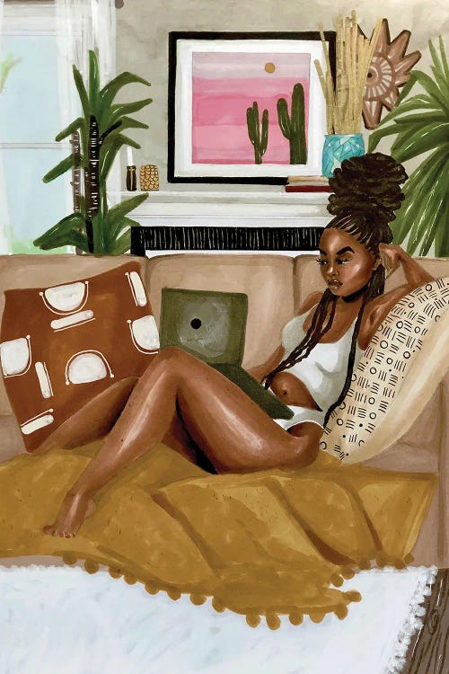 Afrocentric Scroll by Zola Arts wall art