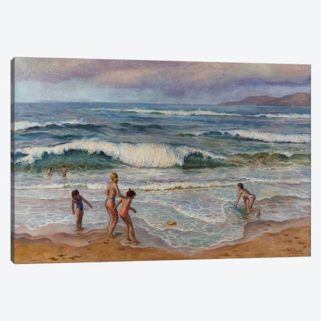 On The Ocean Beach Canvas Print #ZLN100} by Serguei Zlenko Canvas Print