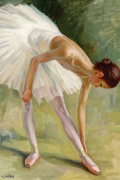 Ballet: Dancer Adjusting Her Slipper by Serguei Zlenko