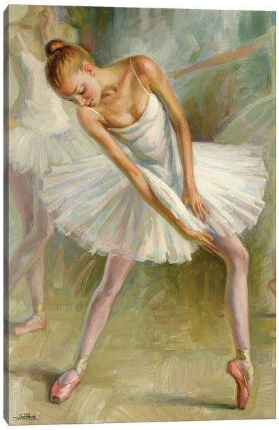 Study Of A Dancer Canvas Art Print - Serguei Zlenko