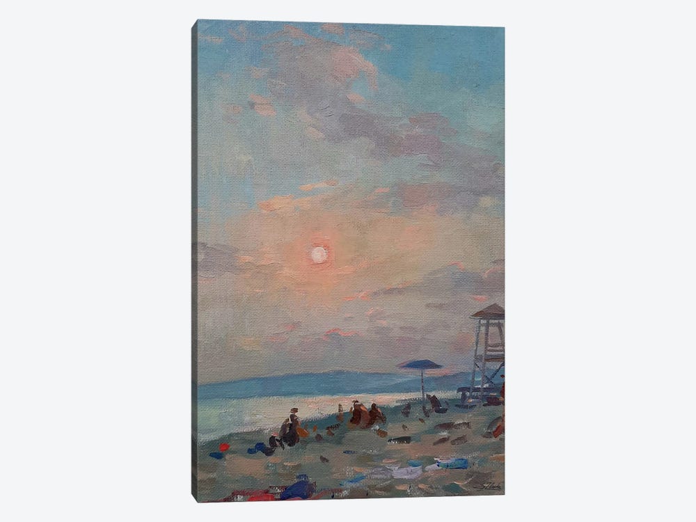 Sunset Over Lifeguards Tower by Serguei Zlenko 1-piece Canvas Print
