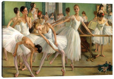 The Dance Class 1874-2013 Canvas Art Print - Serguei Zlenko