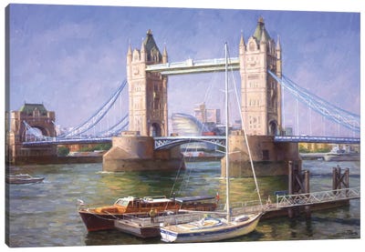 Tower Bridge. London Canvas Art Print - Perano Art