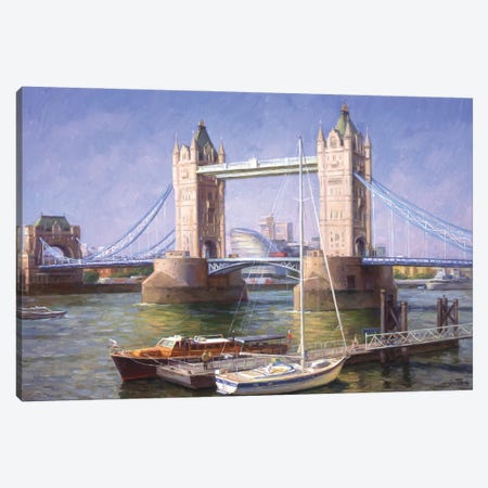 Tower Bridge. London Canvas Print #ZLN23} by Serguei Zlenko Canvas Art