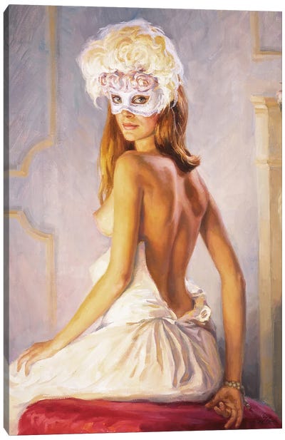 White Mask Canvas Art Print - Serguei Zlenko