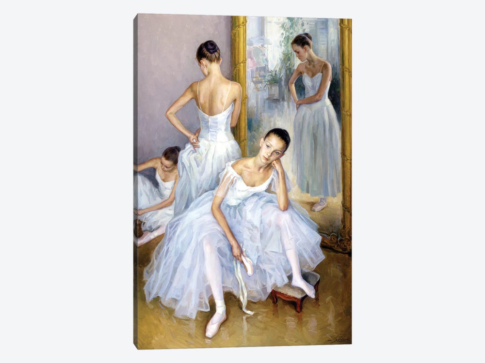 Dancers In Front Of The Window by Serguei Zlenko 1-piece Canvas Art Print