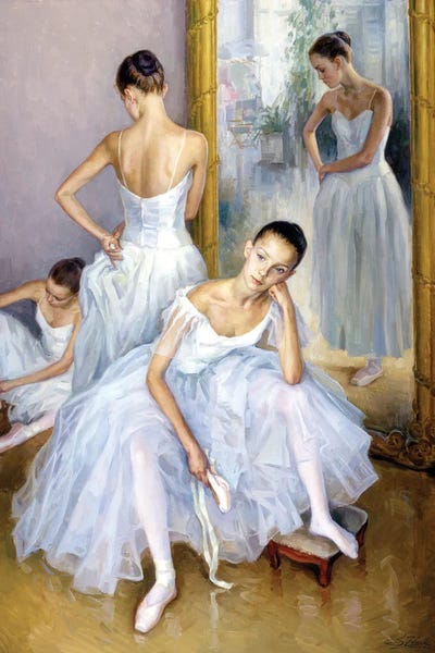 Ballet: Dancers In Front Of The Window by Serguei Zlenko